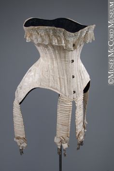 By 1908, corsets were becoming less and less popular as a more naturalistic form was appreciated. Early forms of brassieres and girdles soon took place of most corsets.