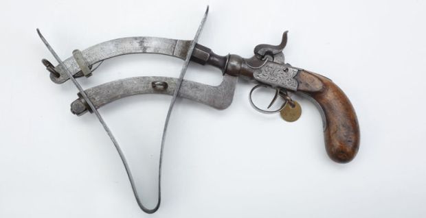 This is a gun that tested the quality of gunpowder.
