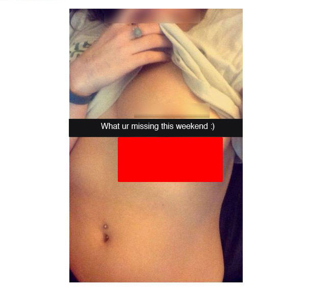 This girl wanted to tease her boyfriend. So she made this snap and sent it to her boy... wait, no. She miss-clicked and sent her boobs to her boss.