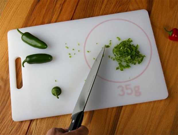 Cutting Board with a scale, so you know how much your food weights.