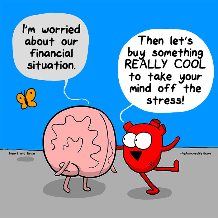 10 Heart Vs. Brain Comic Strips That Are Right On Point