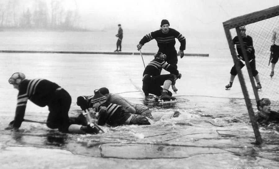 Hockey match, Sweden 1959.