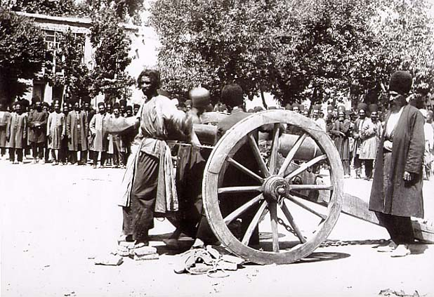 Execution by cannon in Iran, 19th century.
