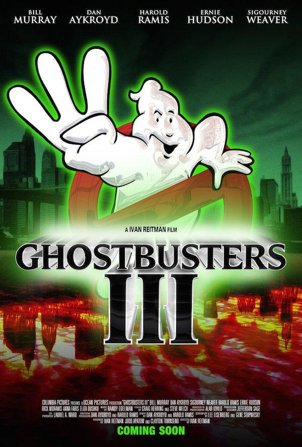 Ghostbusters: Alive Again. This one would feature Venkman’s and Dana Barrett’s son Chris joining a Ghostbusters team led by Jonah Hill playing a guy named Jeremy. Comic relief would come from a character named Dean, played by Zach Galifianakis. There would also be Sacha Baron Cohen or Will Ferrell, and Aubrey Plaza.