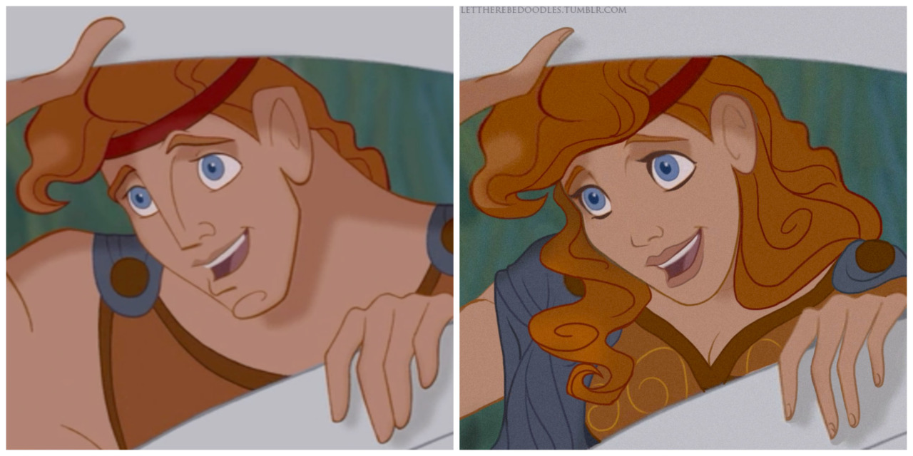 Artist Decided To Change The Gender Of Disney Characters