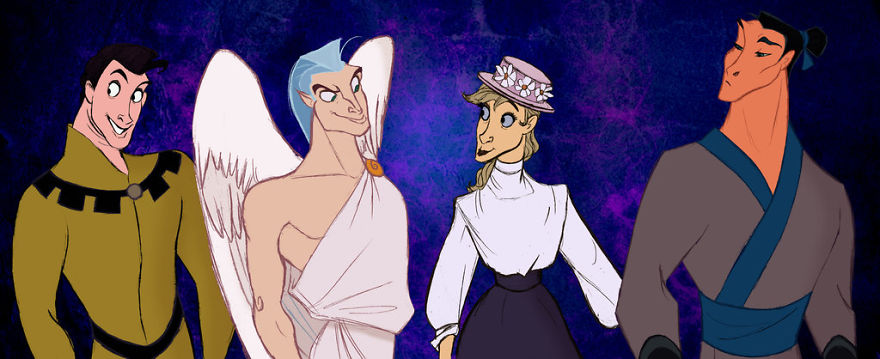 More Humanized Disney Characters
