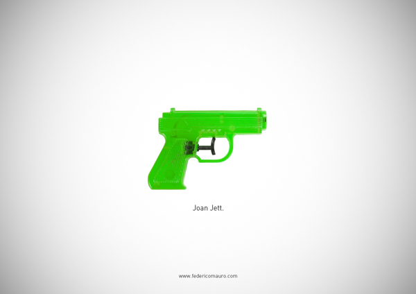 famous people guns - Joan Jett.