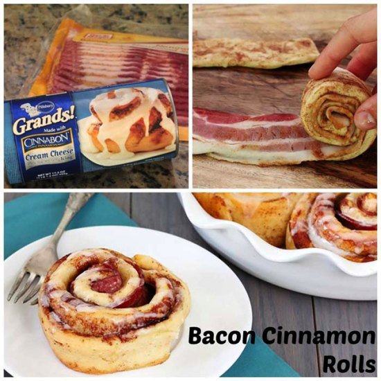 food hacks - Serier Grands! Male Cinnabon Cream Cheese Bacon Cinnamon Rolls