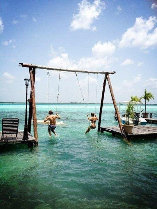 swing in the ocean