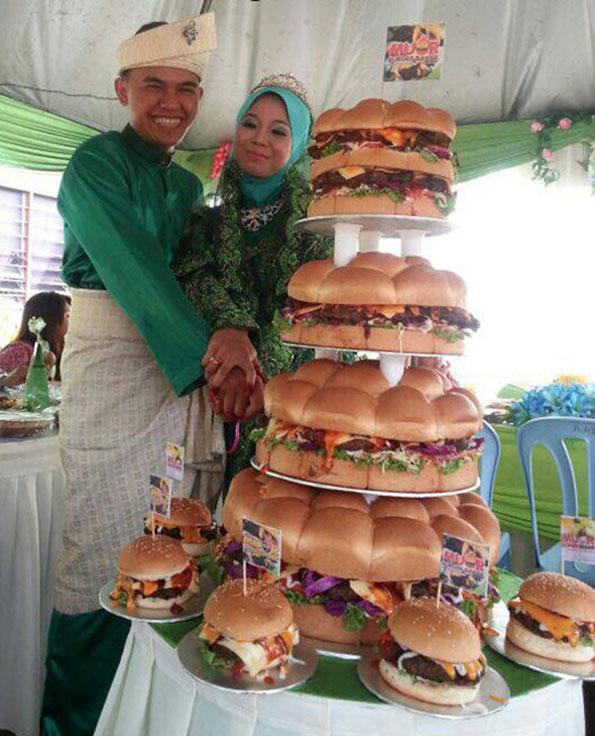 burger wedding cake