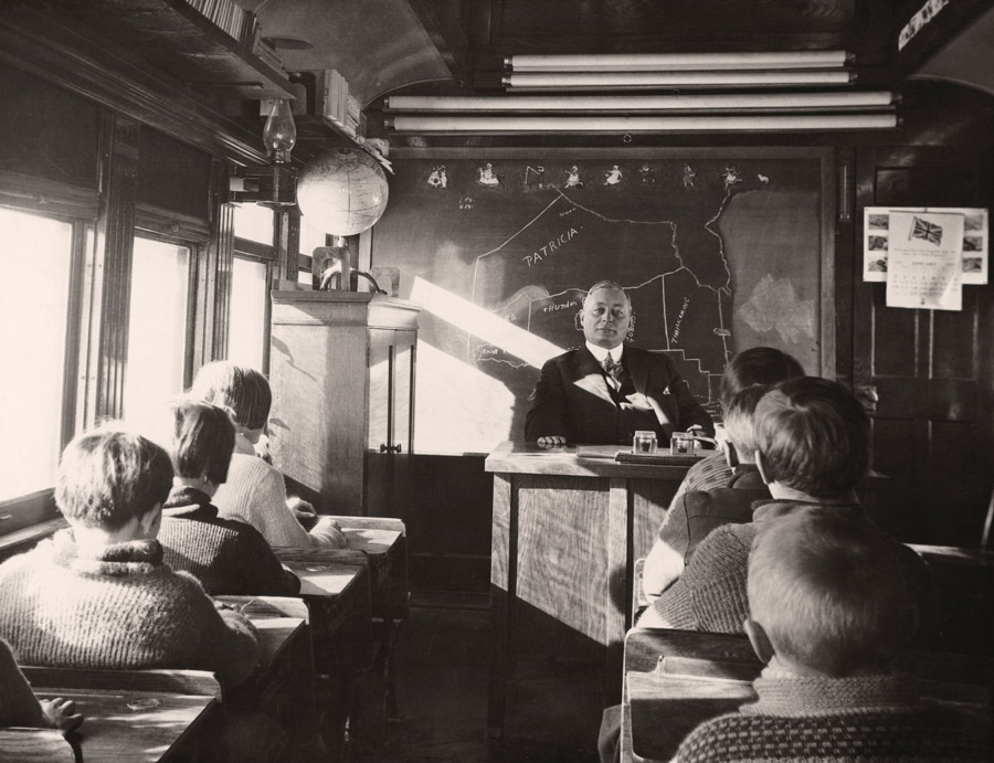 Inside a Canadian Railway classroom, 1932.