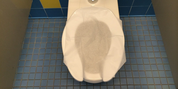 Using toilet seat liners. Viruses like HIV and herpes don’t survive very well outside of a warm human body. By the time you sit down on a public toilet seat, most harmful pathogens likely wouldn’t be able to infect you.