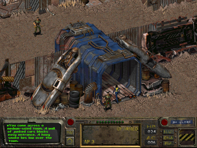 Fallout. Brian Fargo lost the rights to Wasteland, so he created a similar game called "Fallout" in 1997. It was a post-nuclear rpg with only one character, unlike Wasteland in which you played as a group of Rangers.
