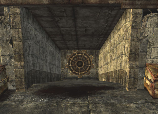 Vault 3. Location: West of Las Vegas, Nevada. Appears in: Fallout: New Vegas. Purpose: Control vault designed to open after twenty years, but was kept closed longer due to the inhabitants' wishes. Unplanned water leak forced them to open and attempt trade with the outside world. All inhabitants killed by a group of raiders shortly after the door was opened.