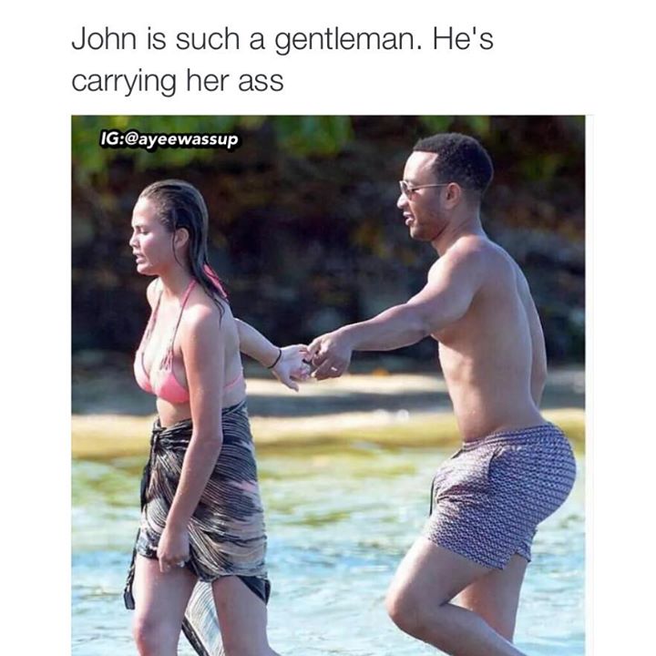 john legend's ass - John is such a gentleman. He's carrying her ass Ig