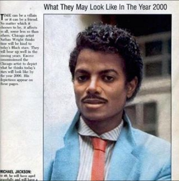 A 1985 prediction that Michael Jackson would look in the year 2000 like Lando Calrissian From Star Wars.