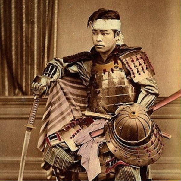 Japanese Samurai, circa 1870. Photograph by Felice Beato.