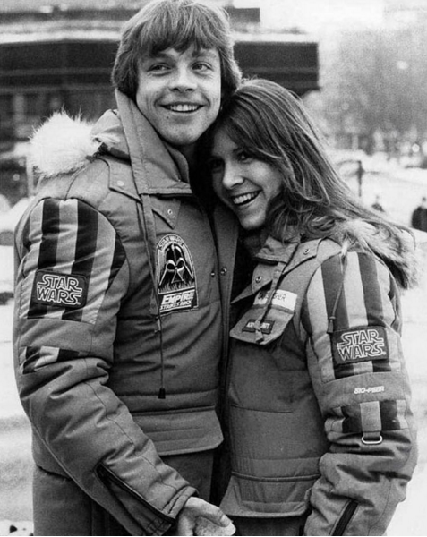Mark Hamill and Carrie Fisher, 1980s.