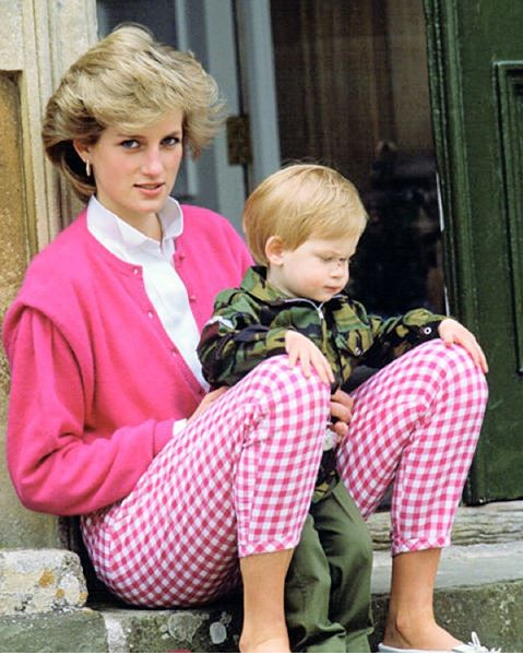 Princess Diana and Prince Harry, 1986.