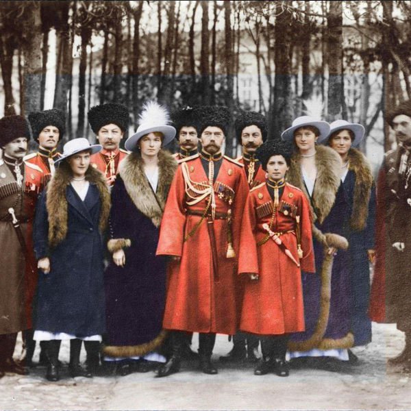 The Romanovs partially colorized, 1909-15.