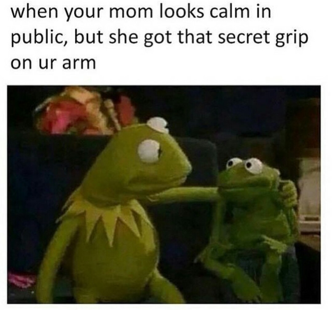 tumblr - your mom got that secret grip - when your mom looks calm in public, but she got that secret grip on ur arm