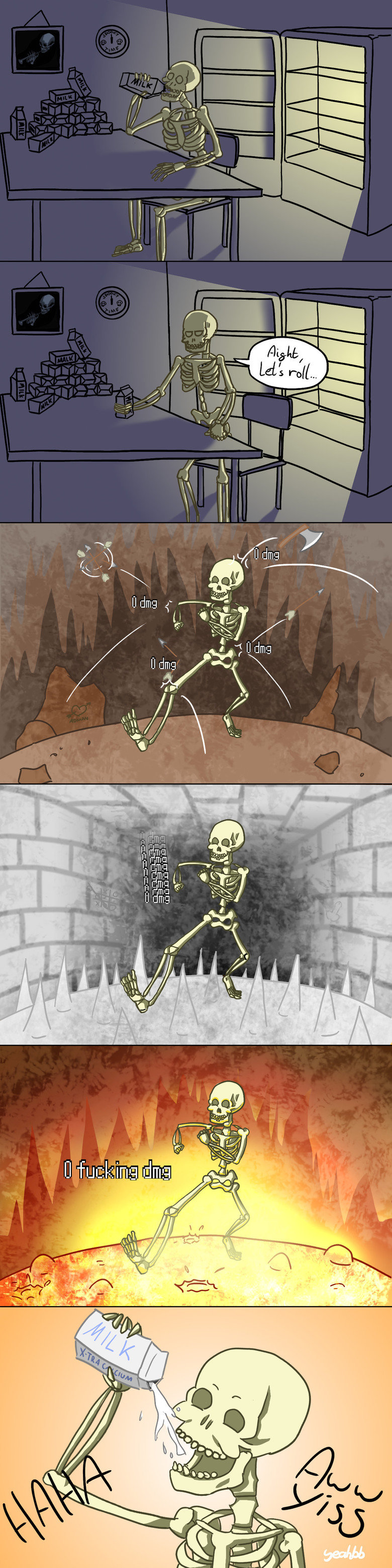 tumblr - skeleton milk comic