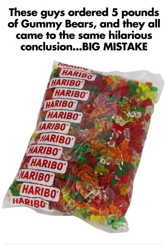 People Decide To Try To Eat A 5 Pound Bag Of Gummy Bears