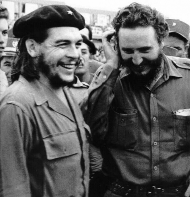 Mass murderer Che Guevara and Dictator Fidel Castro, 1960s.