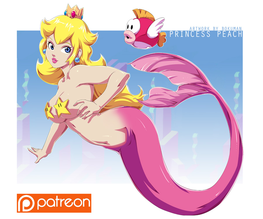 princess peach as a mermaid deviantart - Artwork By Bokuman Princess Peach patreon