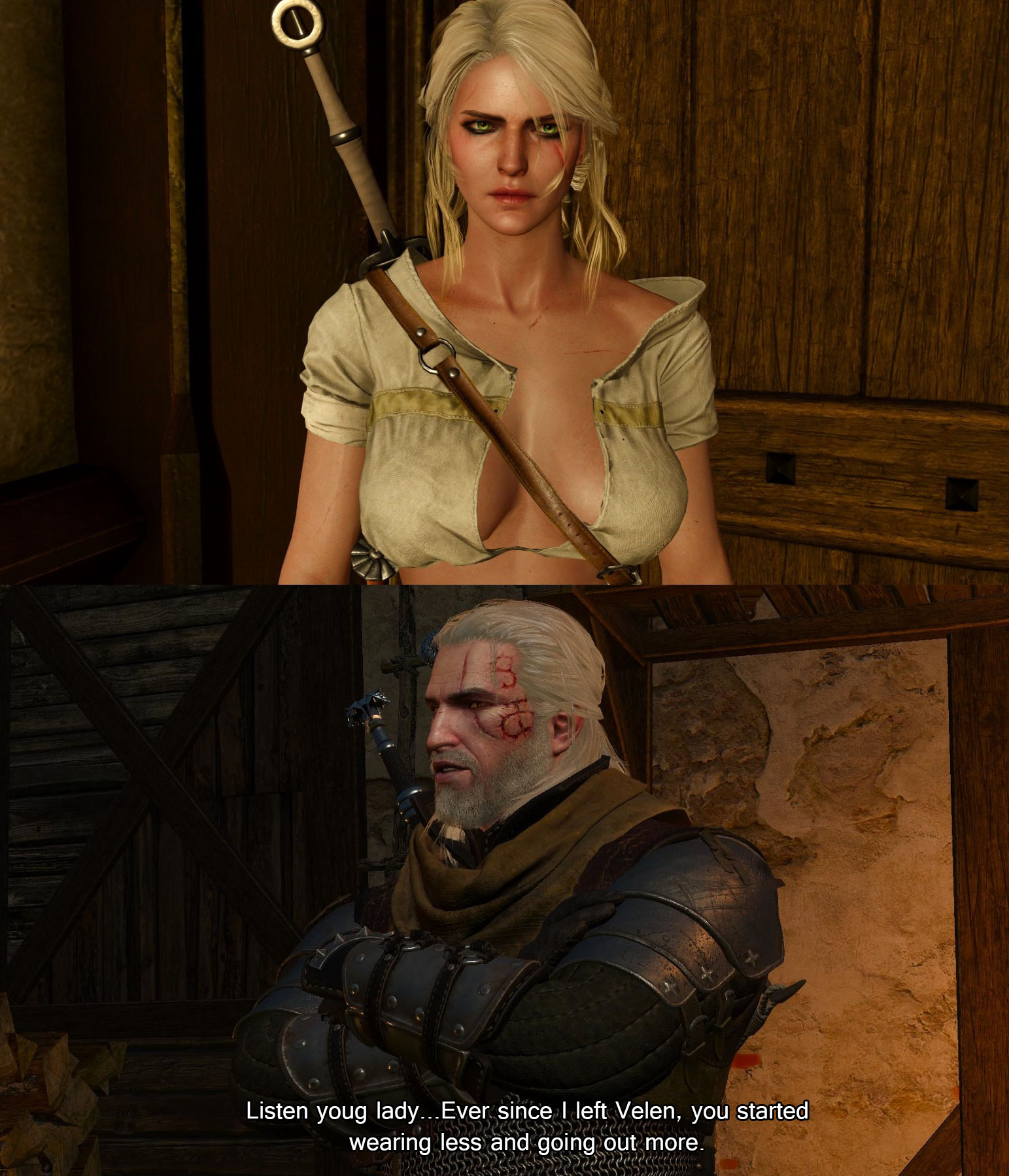 witcher breast expansion - Listen youg lady...Ever since I left Velen, you started wearing less and going out more.