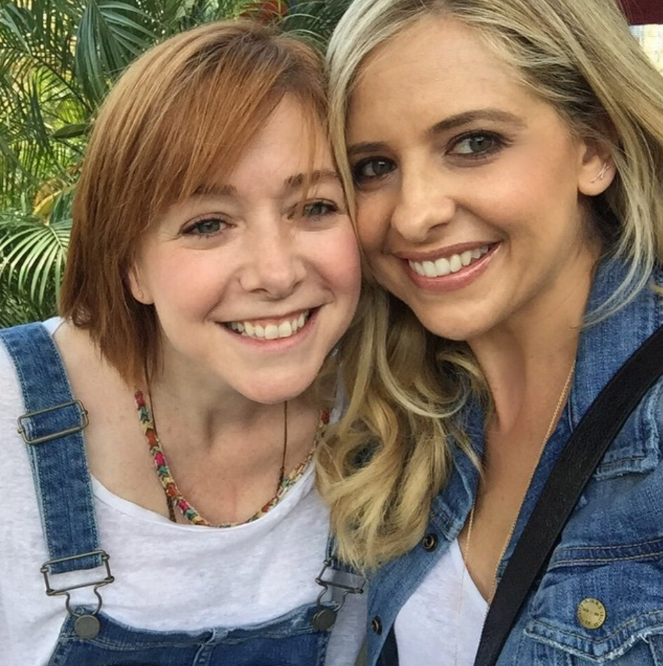 Buffy, the Vampire Slayer. Twelve years after the last episode of Buffy, the Vampire Slayer aired, Sarah Michelle Gellar and Alyson Hannigan are still as awesome – and as young, apparently.