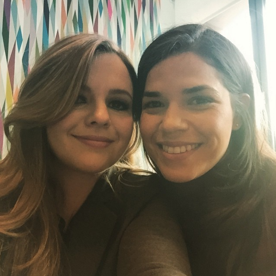 Sisterhood of the Travelling Pants. Besties on screen and besties in real life, Amber Tamblyn and America Ferrera like to post the occasional selfie on Instagram.