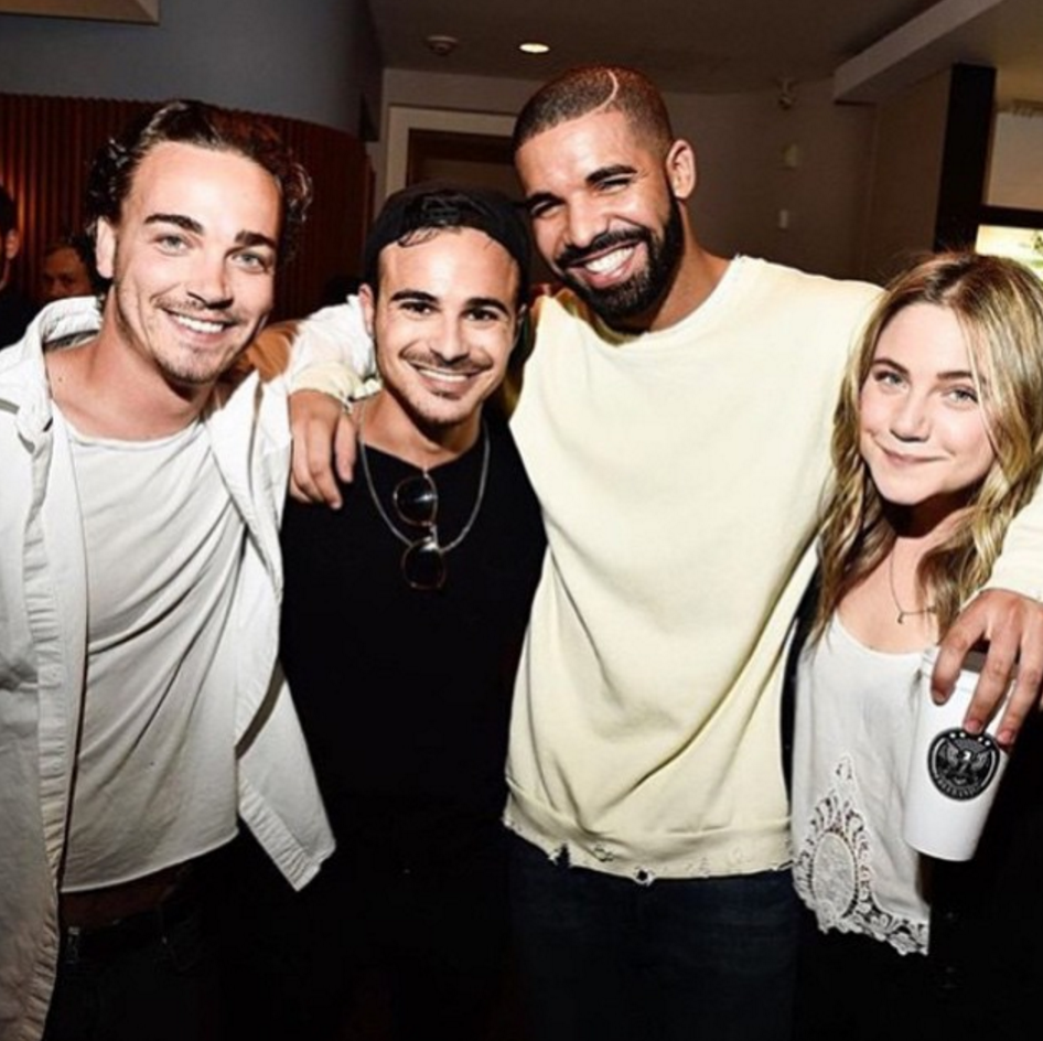 Degrassi. Awww… Drake looks so happy hanging out with his friends from Degrassi High.