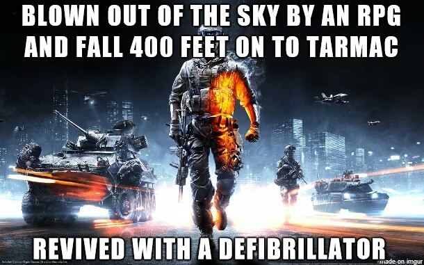 high resolution battlefield 3 - Blown Out Of The Sky By An Rpg And Fall 400 Feet On To Tarmac . Revived With A Defibrillator smade on imgur