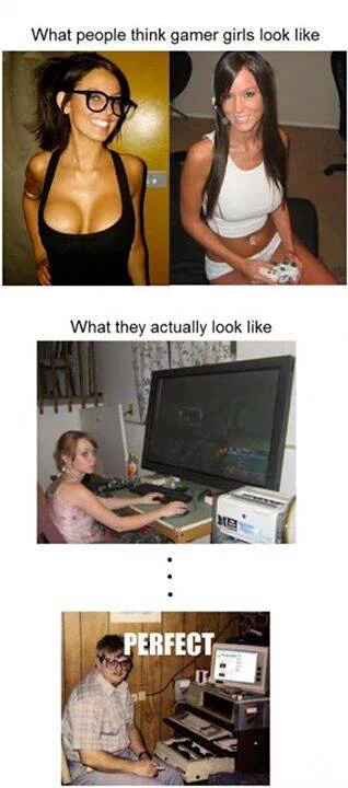 shoulder - What people think gamer girls look What they actually look Perfect