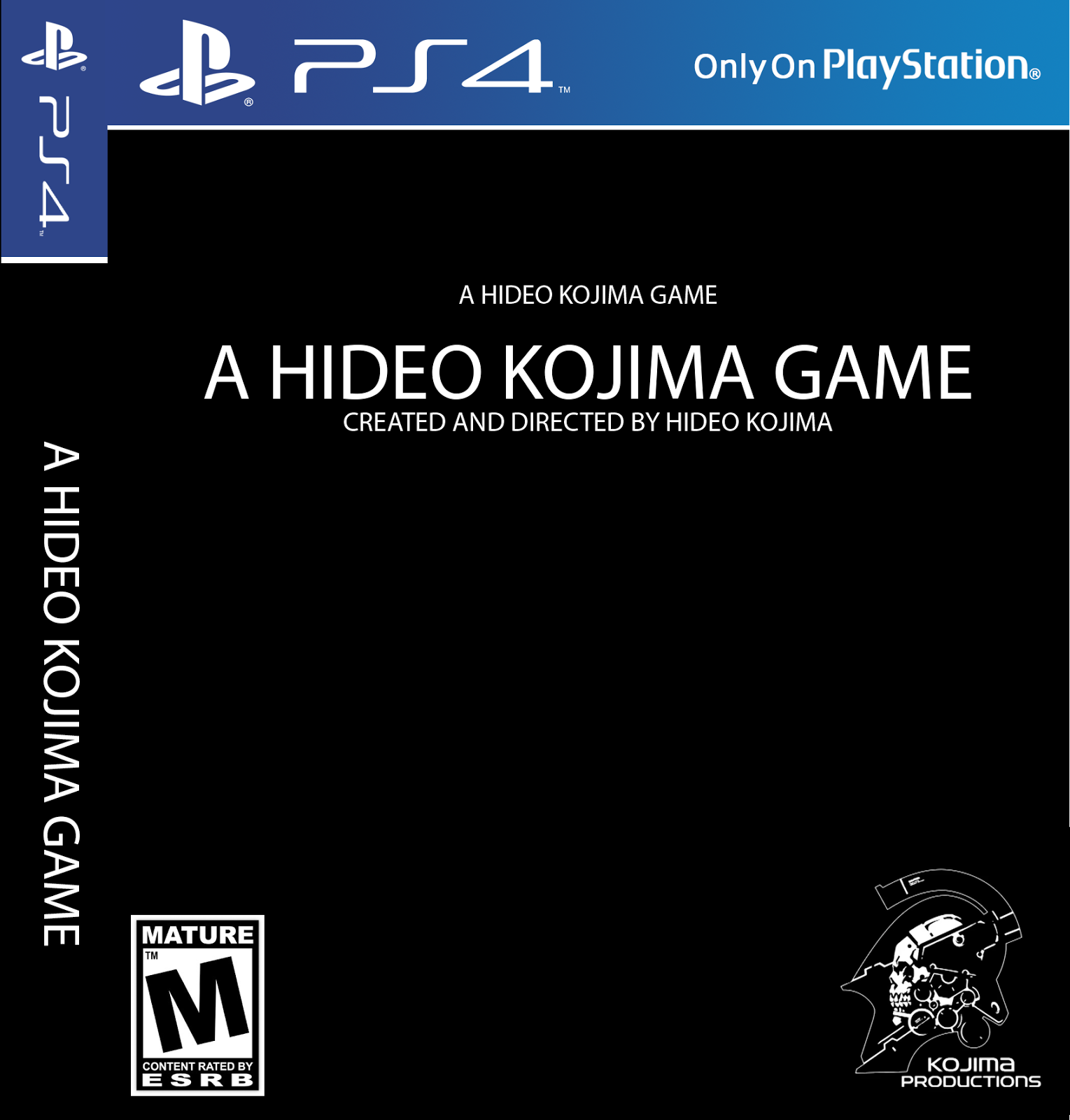 hideo kojima game meme - B P S 4 Only on PlayStation. Tm PS4 A Hideo Kojima Game A Hideo Kojima Game Created And Directed By Hideo Kojima A Hideo Kojima Game Mature Content Rated By E Srb Kojima Productions