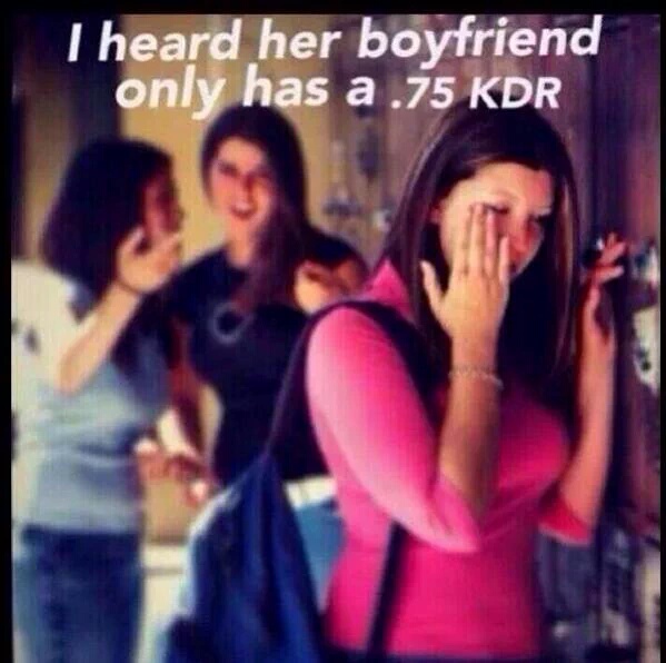 welcome to fark - Theard her boyfriend only has a .75 Kdr