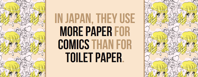cartoon - In Japan, They Use More Paper For Comics Than For Toilet Paper