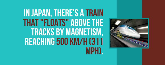 graphic design - In Japan, There'S A Train That "Floats" Above The Tracks By Magnetism, Reaching 500 KmH 311 Mph.