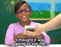 funny gifs for kids - I thought it was going to zap me.