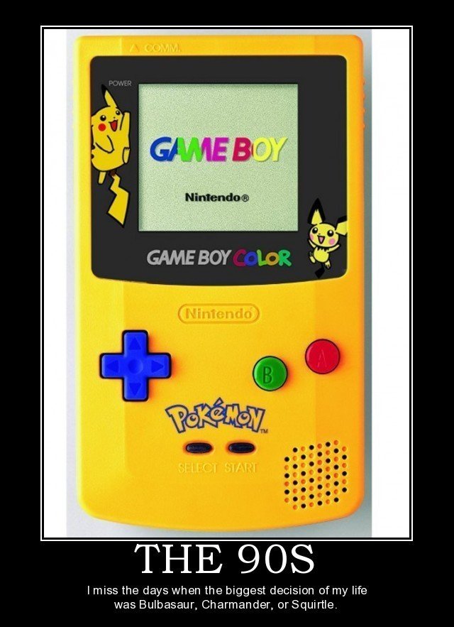 game boy color pikachu edition png - Comm Power Game Boy Nintendo Game Boy Color Nintendo Pokmley Select Stari The 90S I miss the days when the biggest decision of my life was Bulbasaur, Charmander, or Squirtle.