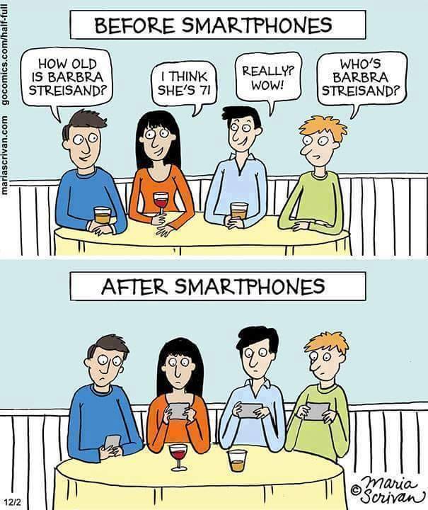 times have changed - Before Smartphones gocomics.comhalffull How Old Is Barbra Streisand? I Think She'S 71 Really? Wow! Who'S Barbra Streisand? mariascrivan.com After Smartphones o Th maria, Scrivan 122