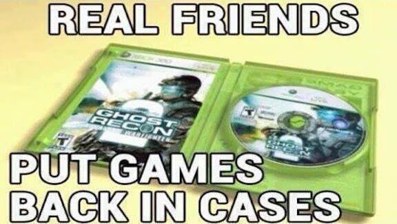 real friends put game back in case - Real Friends Put Games Back In Cases