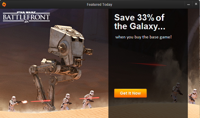 machine - Featured Today Star Wars Battlefront Ea Save 33% of the Galaxy... when you buy the base game! Get It Now