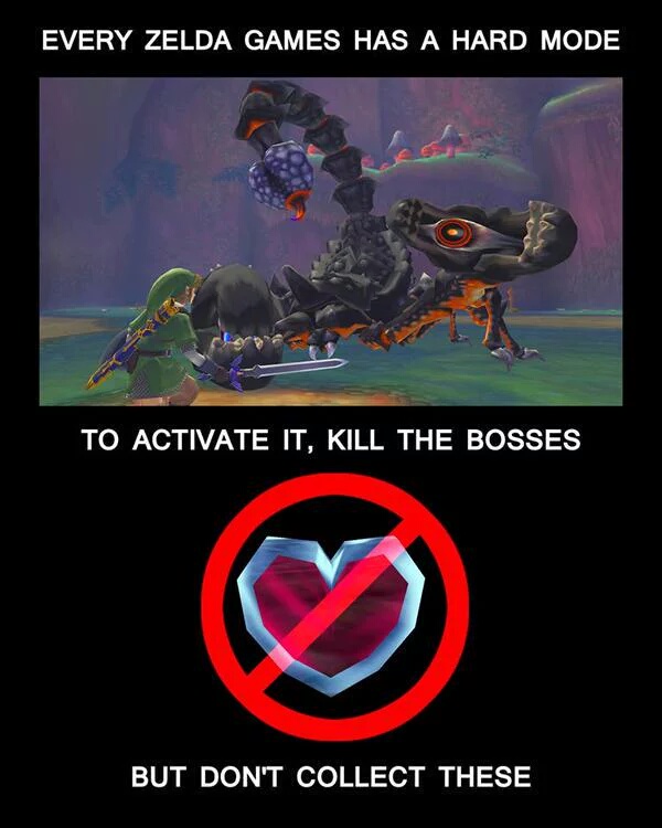 Every Zelda Games Has A Hard Mode To Activate It, Kill The Bosses But Don'T Collect These