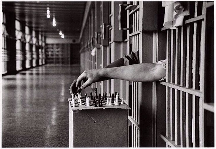 inmates playing chess