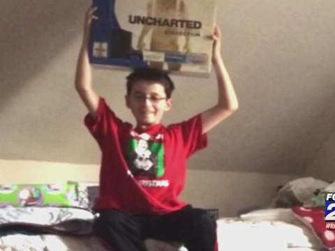 When a 9 year old asks for an expensive console with a new trendy game you would expect the parents to say "wait a few years", but no. Scott's parents went to Target and bought exactly what he wanted. This is the kid moments before unpacking...