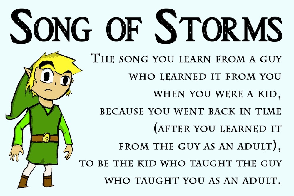 learn song of storms - Song Of Storms The Song You Learn From A Guy Who Learned It From You When You Were A Kid, Because You Went Back In Time After You Learned It From The Guy As An Adult, To Be The Kid Who Taught The Guy Who Taught You As An Adult.