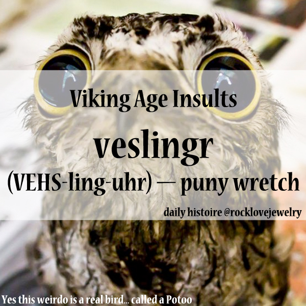 viking insults - Viking Age Insults veslingr Vehslinguhr puny wretch daily histoire Yes this weirdo is a real bird... called a Potoo
