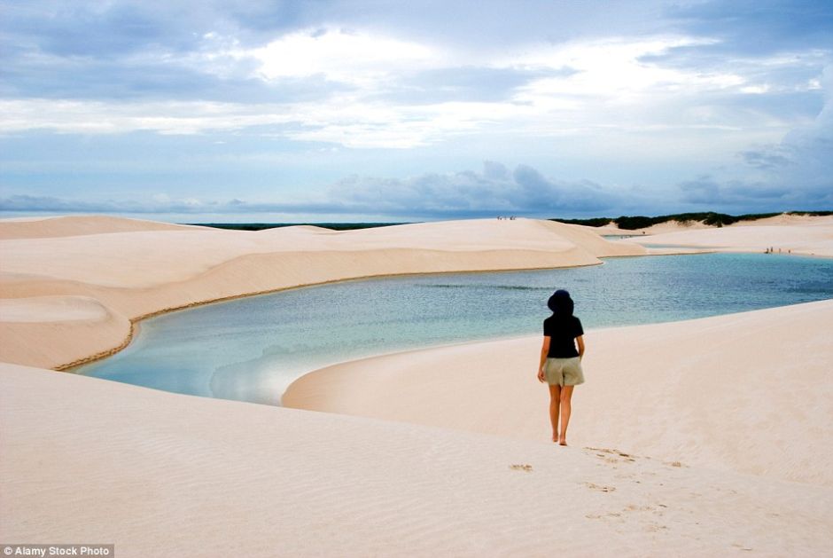 This place in Brazilian Lençóis Maranhenses National Park is a desert with dunes.